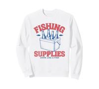 Vintage Fishing Supplies Drink Like a Fish Cooler Retro Sweatshirt