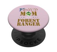 Vintage Flag American Proud Mom of a Forest Ranger lovers PopSockets Adhesive PopGrip