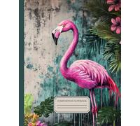 "Vintage Flamingo" Composition Notebook: Tropical Boho Watercolor Design, 110 Pages, 7.5 x 9.25 Inches