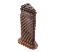 Vintage Flatiron Building Sculpture Retro Alloy Craft Architectural Model Travel Souvenir Office Desk Ornament Photography Prop