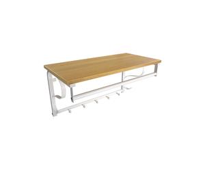 Vintage Floating Coat Shelves, Natural