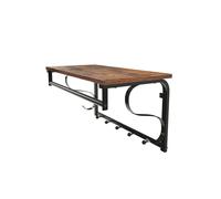 Vintage Floating Coat Shelves, Rustic Brown