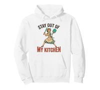 Vintage Floral Apron Mom Fun Angry Womens Pickleball Player Pullover Hoodie