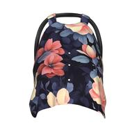 Vintage Floral Baby Car Seat Canopy Cover, Multi Use Breathable Nursing Breastfeeding Covers for Mom Soft Stroller Sun Shade Newborn Shower Gift
