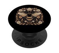 Vintage Floral Bee Tarot Cottagecore Mystical Art PopSockets Adhesive PopGrip