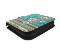 Vintage Floral Bible Carrying Case with Handle and Zipper Closure
