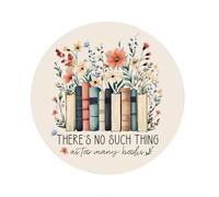 Vintage Floral Books Mouse Pad, Cute Mousepad,Small Round Mouse Pads, Book Lover Gifts, Cute Office Desk Accessories, Aesthetic Desk Accessory Reader'S Home Decor 7.8 X 7.8 Inch