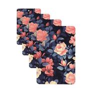 Vintage Floral Car Air Fresheners Cards Set of 4 Pieces Personalized Car Fresheners Gifts for Men Women Auto Aromatherapy Tablets Hanging Scented Cards for Wardrobe Bathroom
