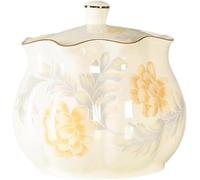 Vintage Floral Ceramic Cookie Jar With Airtight Lid, 40 Oz Porcelain Kitchen Canister For Sugar, Tea, Coffee, Cereal, Large Ceramic Candy Jar Snacks Dried Fruit Nut Storage, A