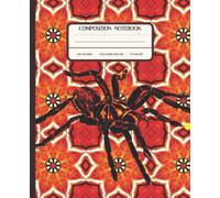 Vintage Floral College Ruled Tarantula Spider Composition Journal Notebook: 110 Pages Small Size (7.5 X 9.25 Inches) | Gift For Insect Lovers
