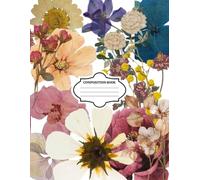 vintage floral composition notebook.: 100 college ruled pages