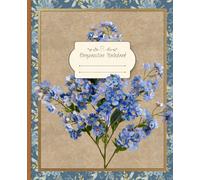 Vintage Floral Composition Notebook: Forget-Me-Not Edition | Wide Ruled Pages | Delicate Blue Botanical Cover | 110 Pages