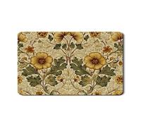 Vintage Floral Dish Drying Mats For Kitchen Counter, Absorbent Rubber Dish Drainer Rack Mat, Elegant Nature Pattern Drying Pad For Kitchen Counter Coffee Bar Protector 12x20 Inch
