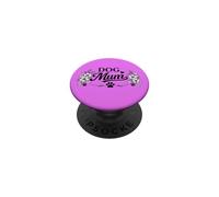 Vintage Floral Dog Mum Paw Print Design PopSockets Adhesive PopGrip