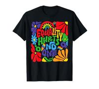Vintage Floral Equality Hurts No One LGBT Pride Human Rights T-Shirt