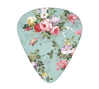 Vintage Floral Flowers Guitar Plectrums Classical Triangle Bass Acoustic And Electric Guitar Plectrums For Guitarists 12 Pieces