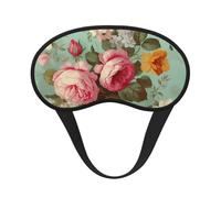 Vintage Floral Flowers Sleep Mask for Side Sleeper, Blackout Eye Mask for Women Men, Zero Pressure Sleeping Masks Soft Breathable Eye Cover Comfortable Blindfold Eyeshade for Night Sleep