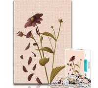 Vintage Floral Jigsaw Puzzles for Adults 1000 Piece,Challenging To Complete But Fun And Humorous Unique Home Decor And Gifts 50x75cm
