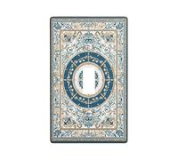Vintage Floral Light Switch Cover Plates/Outlet Covers, Blue and Gold Baroque Design for Elegant Home Decor, Thermoplastic Wall Plates, Year-Round Use Single Toggle
