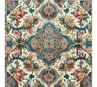 Vintage Floral Mandala Full DIY 5D Round Drill Diamond Art Kits Gem Art