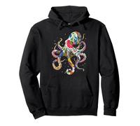 Vintage Floral Octopus Kraken Sea Monster Ocean Animal Lover Pullover Hoodie