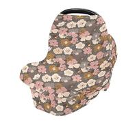 Vintage Floral Pattern Modern Car Seat Covers for Babies Stretchy & Soft High Chair Cover Breathable Breastfeeding Cover Multi-use Cover