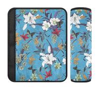Vintage Floral Pattern Seatbelt Covers Cushion for Babys Comfort Seat Shoulder Pads for Kids 2 Pack 10 * 7.7in