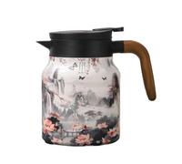 Vintage Floral Pattern Tea Thermos, New Doresty Thermos Tea Pot, Vintage Floral Pattern Tea-Built-In Infuser, Stainless Steel Thermal Carafe with Lid for Hot Drinks for Hot Drinks Kitchen Home