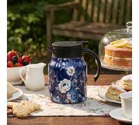 Vintage Floral Pattern Thermal Carafe Teapot with Built-in Infuser