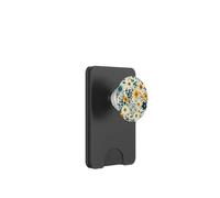 Vintage Floral Pattern - Yellow, Teal, and Cream Wildflower PopSockets PopWallet for MagSafe