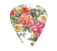 Vintage Floral Printed Guitar Picks 12 Pack Picks Sampler With Storage Box For Guitar Bass Ukulele 0.46mm