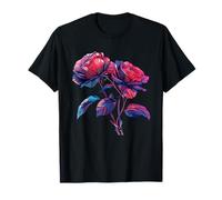 Vintage Floral Roses Bloom Duo Botanical Nature T-Shirt