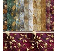 Vintage Floral Scrapbook Paper 6 x 6, 48 Sheets Retro Background Scrapbooking Paper Pad 6"x6" Floral Single-Side Print 160gsm Paper Supplies for Junk Journal Decorative Album Art Craft Die Cutting