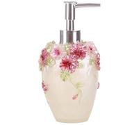 Vintage Floral Soap Dispenser, 10oz/300ml Resin Hand Soap Dispenser with Pump, Refillable Lotion Bottle for Bathroom, Kitchen Counter