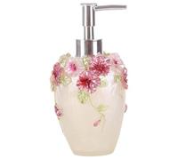 Vintage Floral Soap Dispenser, 10oz/300ml Resin Hand Soap Dispenser with Pump, Refillable Lotion Bottle for Bathroom, Kitchen Counter Vintage
