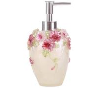 Vintage Floral Soap Dispenser, 300ml Resin Refillable Bottle Decorative Lotion Pump for Bathroom or Kitchen
