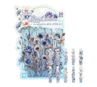 Vintage Floral Stickers,20 Pieces Phone Case Sticker - Stickable Envelope Stickers - For Students Journaling Scrapbooking Cards Making Laptop Water Bottle School Projects Craft Lovers