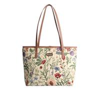 Vintage Floral Tapestry Tote Shoulder Bag - Elegant Garden Flowers Design - Durable & Stylish Everyday Bag (Morning Garden, COLL-MGD)