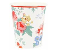 Vintage Floral Tumblers - Set of 8 White one size