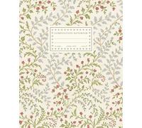 Vintage Floral Vine Composition Notebook with Cream Paper | Aesthetic College Ruled Journal | Elegant Sage Green and Dusty Rose Notebook for Study, Journaling, or School Notes | 7.5 x 9.25, 110 Pages