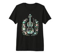 Vintage Floral Violin Classical Music Aesthetic Premium T-Shirt