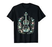 Vintage Floral Violin Classical Music Aesthetic T-Shirt