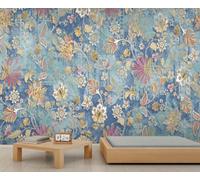 Vintage Floral Wallpaper Bohemian Floral Wall Mural Watercolor Tropical Mural Flowers Themed Wall Art Wallpaper for Living Room Office Kitchen Company 430 x 300 cm