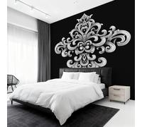 Vintage Floral Wallpaper for Living Room, Modern Abstract Damask Wall Mural for Bedroom 400x280 cm, Non-Woven Photo Wallpaper, Home Decor D&O90