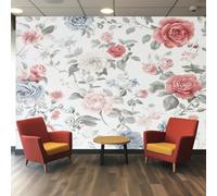 Vintage Floral Wallpaper for Living Room, Rose Flower Wall Mural for Bedroom, Non-Woven Photo Wallpaper Home Decor 200X150cm, Wall Decoration D14