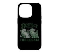 Vintage Florida Respect The Locals Nature Manatee Crocodile Case for iPhone 14 Pro