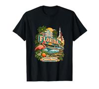 Vintage Florida Style Sunshine Illustration Graphic Value Graphic T-Shirt