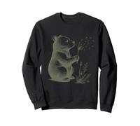 Vintage Flower Bear Lovers Believe Breathe Let Go Whimsical Sweatshirt
