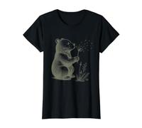 Vintage Flower Bear Lovers Believe Breathe Let Go Whimsical Value Graphic T-Shirt