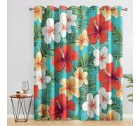 Vintage Flower Blackout Curtains, 108 Drop, Floral Art Nouveau Printed Curtains for Living Room, Bedroom, Eyelet Drapes for Window Home Decor, 90x108 Inch 2 Panels P1D1-99